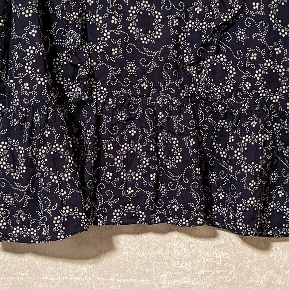 ANA Peplum V Neck Ruffle Top XL - Picture 10 of 14